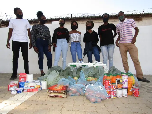 TruCam volunteers with food parcels ready for families during COVID-19 (2020)